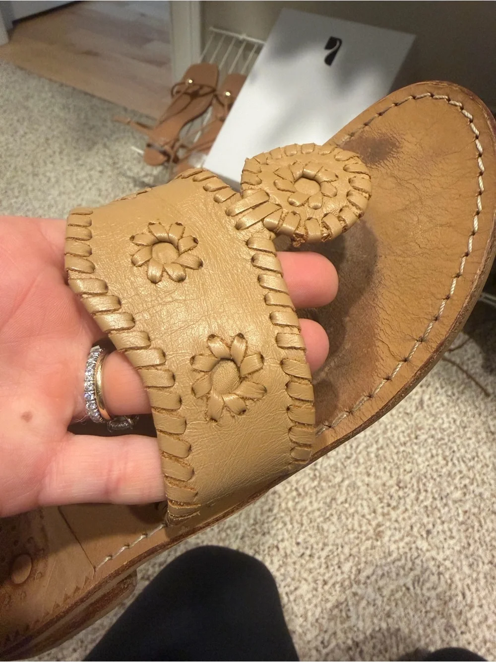 Jack Rogers Original Jacks in Cafe Au Lait